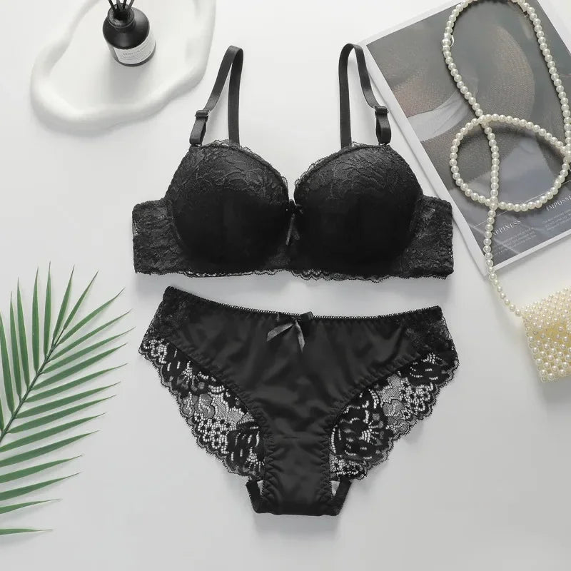 2-piece Sexy Multi-color Lingerie Set for Women's Gathering Push Up Underwear for Women's Flower Underwear Set A2155
